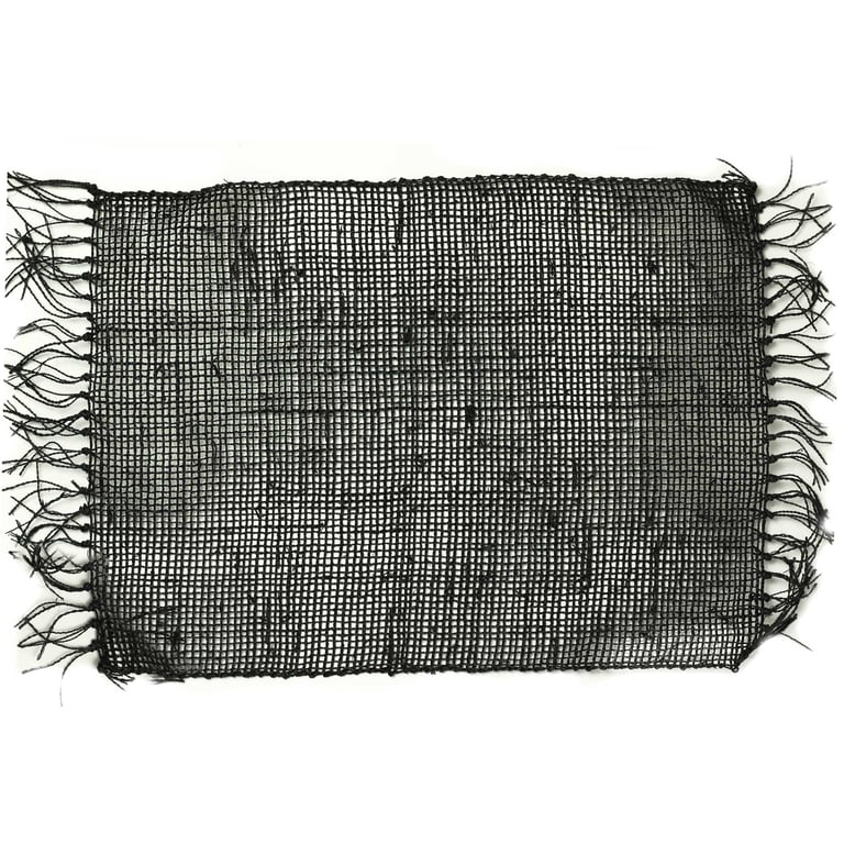 Seagrass Fringe Natural Placemat - Black Woven Home Decor Item