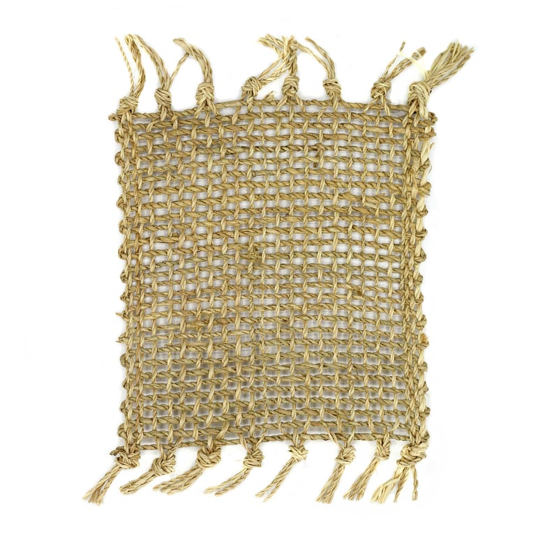 Seagrass Fringe Natural Coasters - Set of 4 Kitchen Decor Essentials