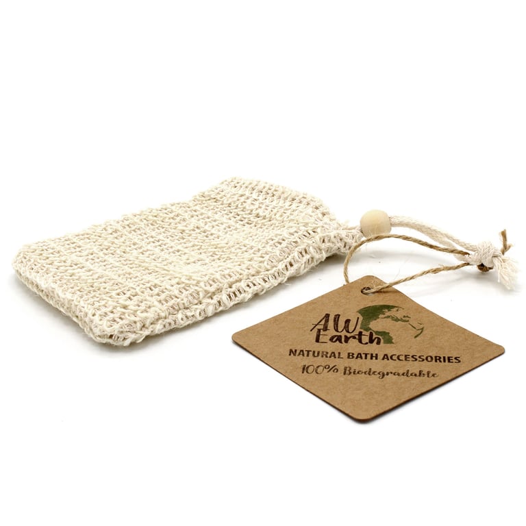 Nature Soap Bag - Reusable Jute Washcloth for Eco Friendly Home Cleaning and Bath Time Needs