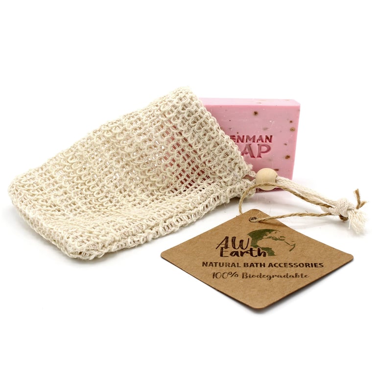 Nature Soap Bag - Reusable Jute Washcloth for Eco Friendly Home Cleaning and Bath Time Needs
