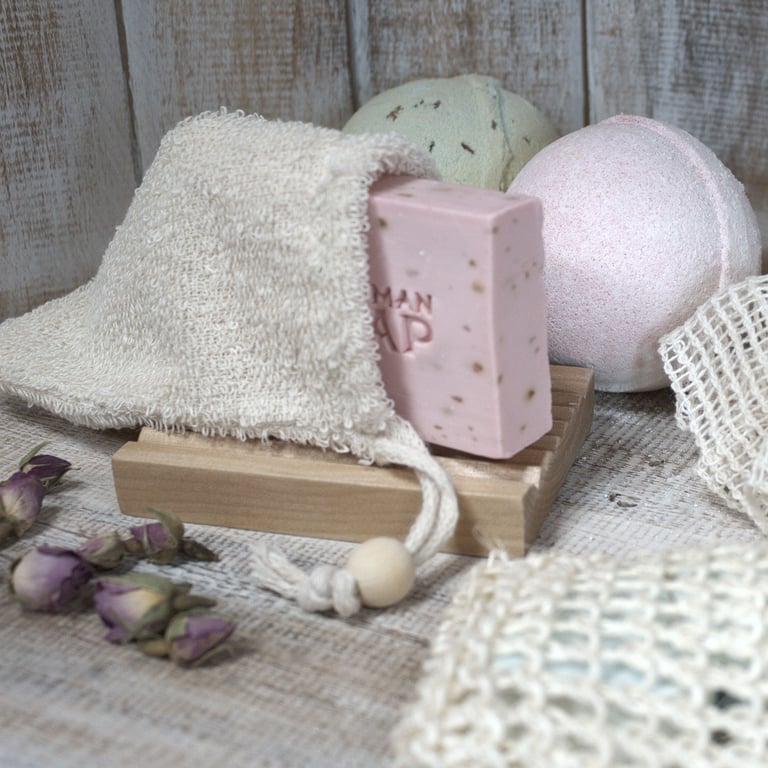 Nature Soap Bag - Reusable Jute Washcloth for Eco Friendly Home Cleaning and Bath Time Needs