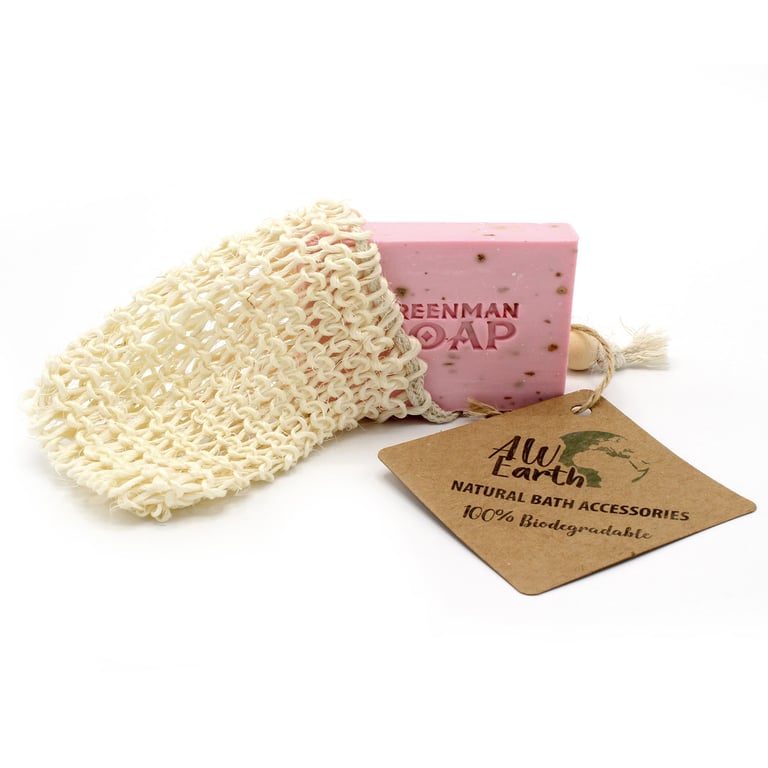 Sisal Nature Soap Bag - Reusable and Eco Friendly Kitchen Soap Pouch
