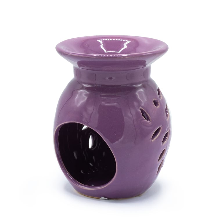 Lavender Floral Oil Burner - Essential Oil Aromatherapy Home Fragrance Diffuser