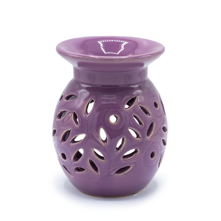 Lavender Floral Oil Burner - Essential Oil Aromatherapy Home Fragrance Diffuser