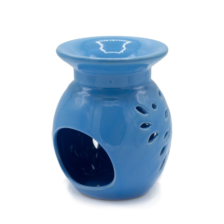 Blue Floral Essential Oil Scented Burner - Home Fragrance Indoor Decoration