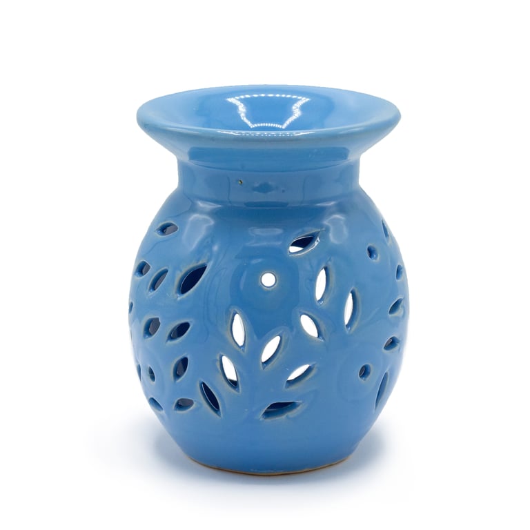 Blue Floral Essential Oil Scented Burner - Home Fragrance Indoor Decoration