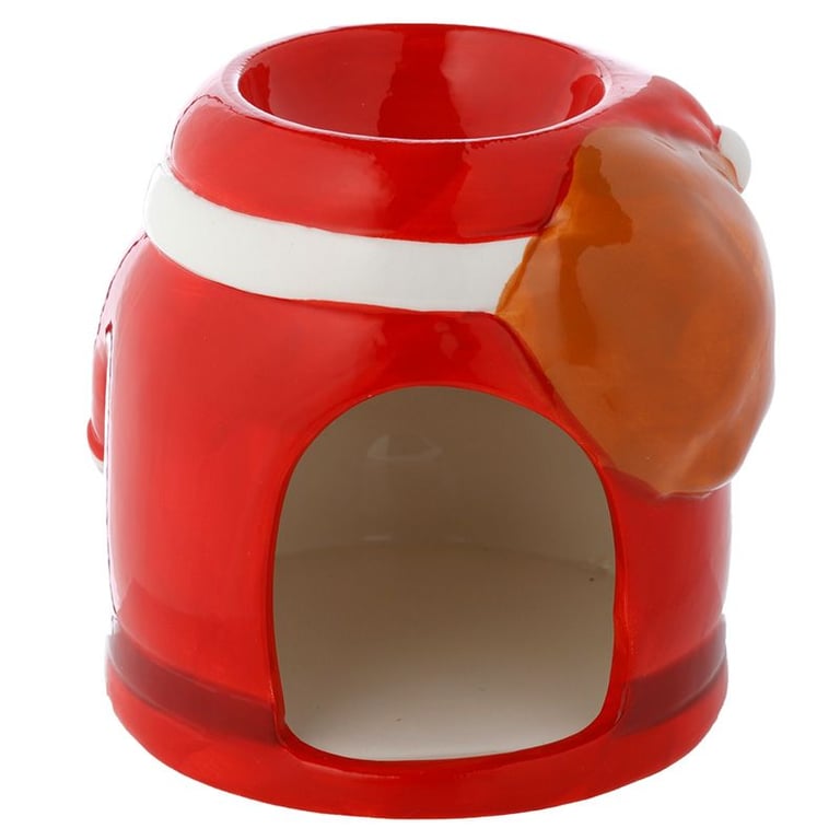 Santa Shaped Christmas Ceramic Oil Burner - Festive Holiday Home Decor and Scent Diffuser