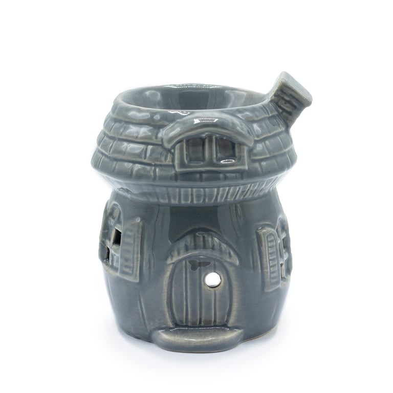 Mushroom House Oil Burner - Natural Grey Essential Indoor Scent Diffuser
