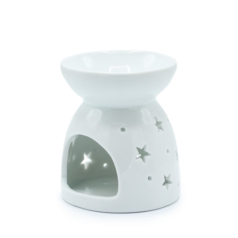 Angel Cut Out Oil Burner - White Home Fragrance Decor Candle Alternative