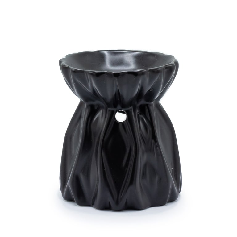 Black Oil Burner Geometric Home Decor with Fragrance Diffusion Capability