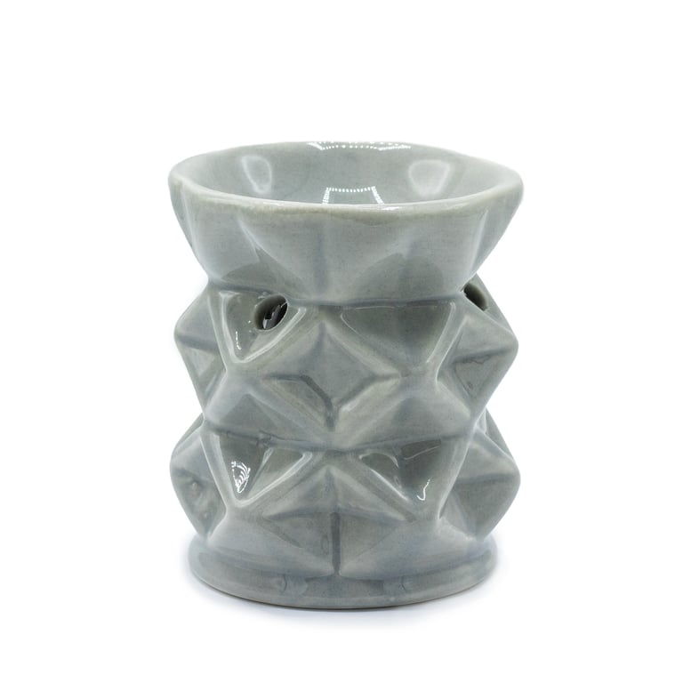 Grey Oil Burner Geometric Home Decor Indoor Lighting Accessory