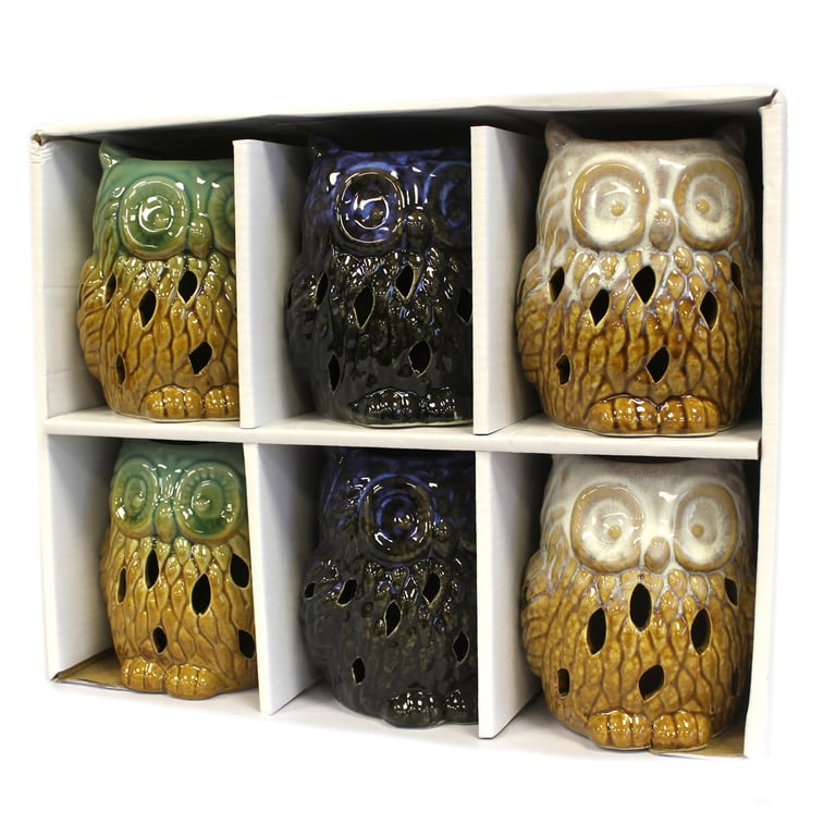 Classic Rustic Oil Burner - Owl Decor with Farmhouse Style and Ambiance