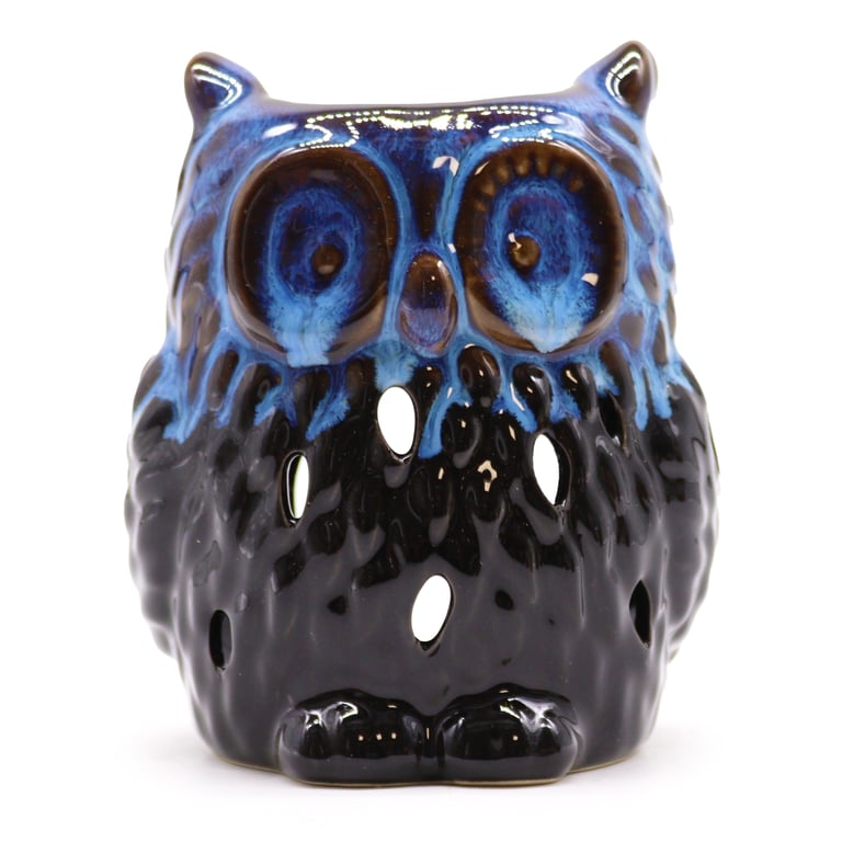 Classic Rustic Oil Burner - Owl Decor with Farmhouse Style and Ambiance