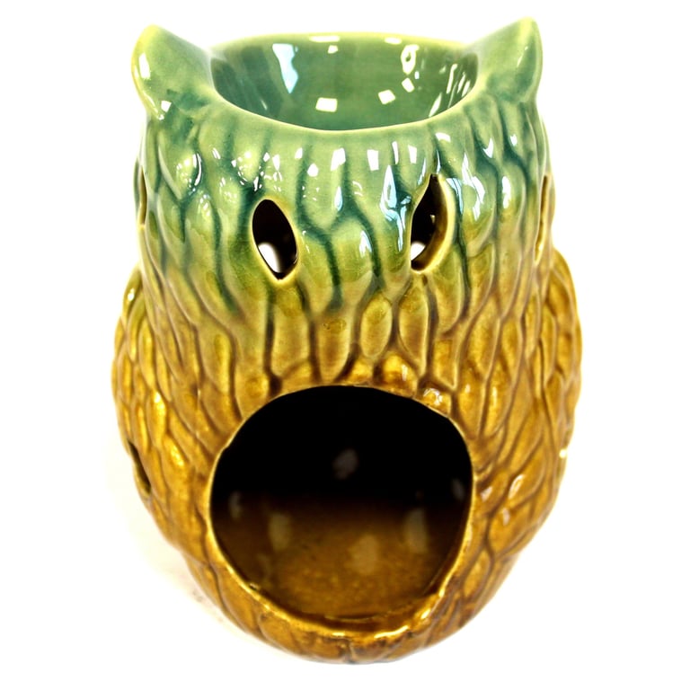 Classic Rustic Oil Burner - Owl Decor with Farmhouse Style and Ambiance
