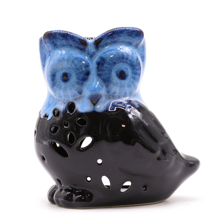 Classic Rustic Owl Side-on Oil Burner - Vintage Farmhouse Decor