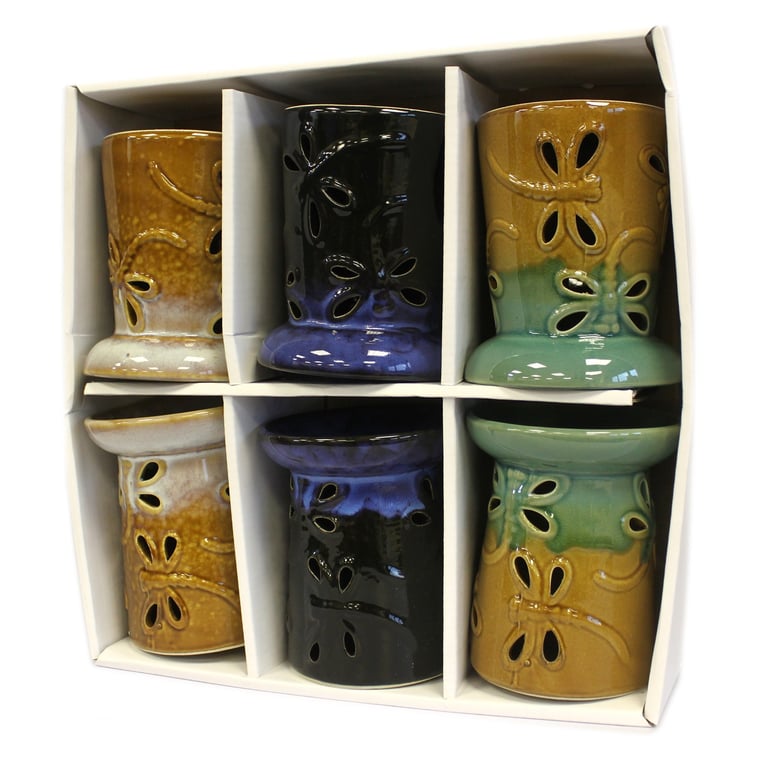 Classic Rustic Dragonfly Oil Burner - Vintage Farmhouse Decor