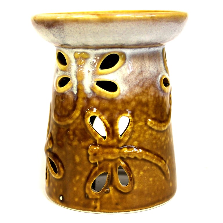 Classic Rustic Dragonfly Oil Burner - Vintage Farmhouse Decor