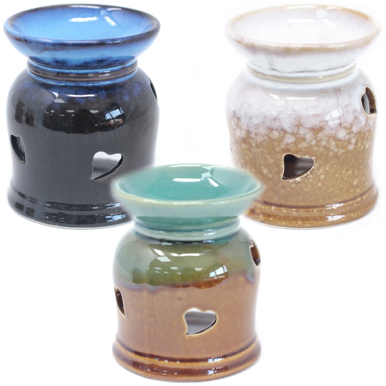 Classic Rustic Oil Burner - Heart Cut-out Assorted Vintage Home Fragrance Solution