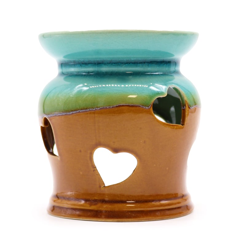 Classic Rustic Oil Burner - Heart Cut-out Assorted Vintage Home Fragrance Solution