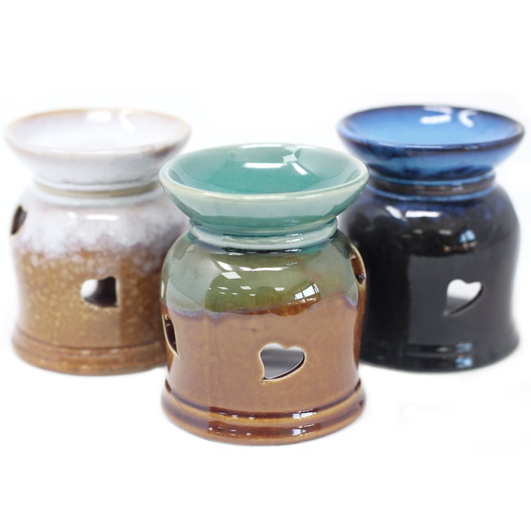 Classic Rustic Oil Burner - Heart Cut-out Assorted Vintage Home Fragrance Solution