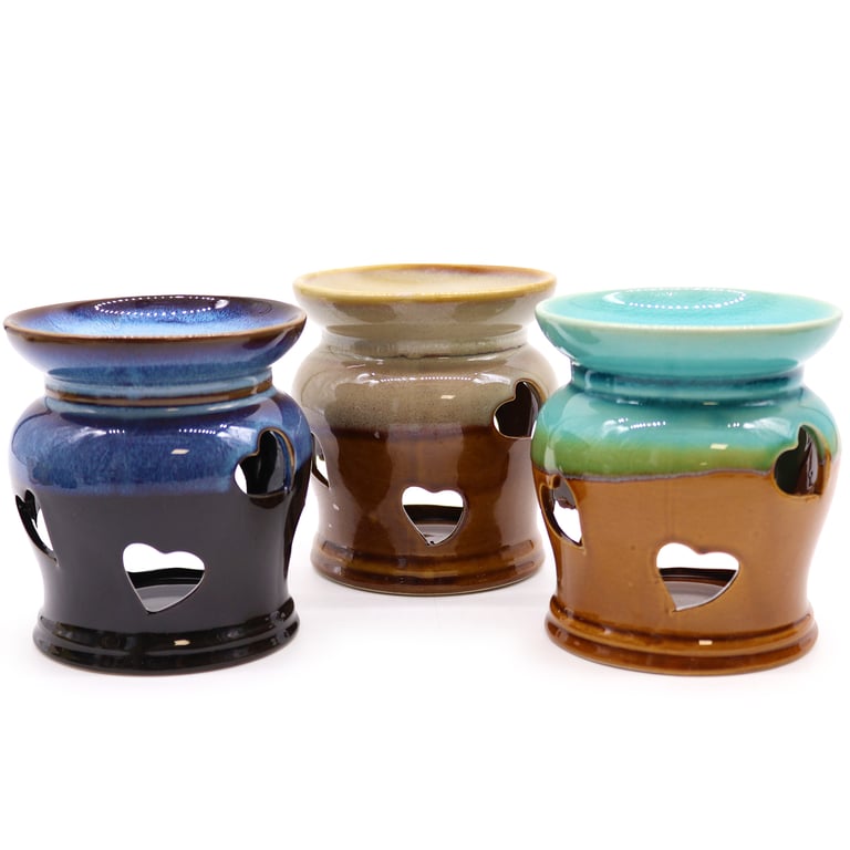 Classic Rustic Oil Burner - Heart Cut-out Assorted Vintage Home Fragrance Solution