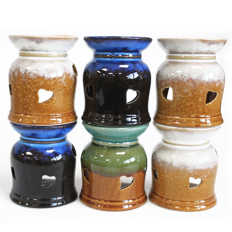 Classic Rustic Oil Burner - Heart Cut-out Assorted Vintage Home Fragrance Solution