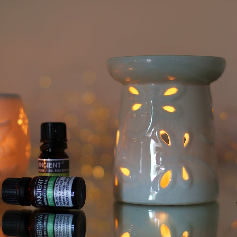 Classic White Oil Burner - Dragonfly Home Fragrance Aroma Diffuser Lamp