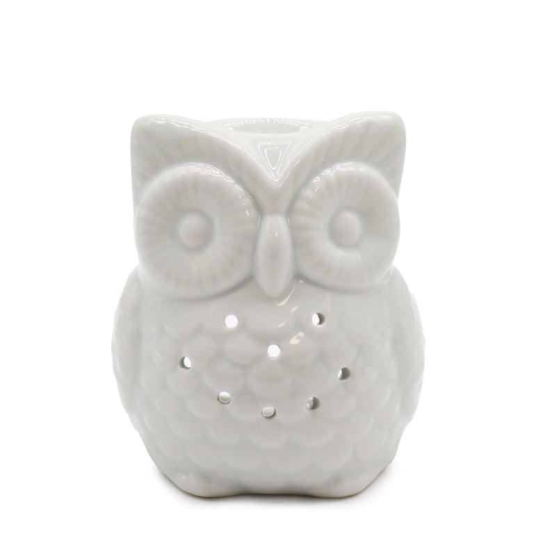 Classic White Oil Burner - Elegant Home Decor and Scented Candle Alternative by Tall Owl