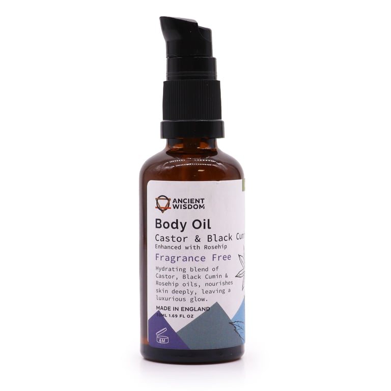 Organic Rosehip Body Oil 50ml - Natural Skin Moisturizer & Hydrator (Unfragranced)