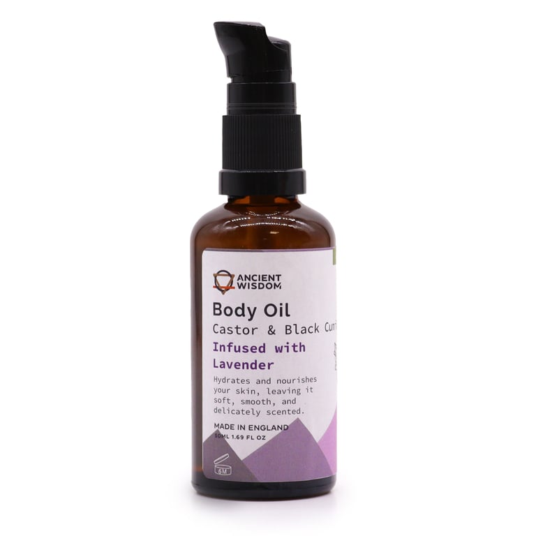 Organic Lavender Body Oil 50ml - Pure Natural Skincare for Smooth Skin