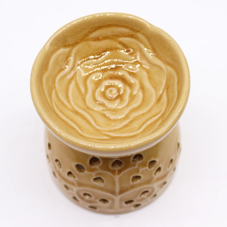 Tree of Life Oil Burner - Honey Scented Essential Oil Diffuser for Natural Home Fragrance