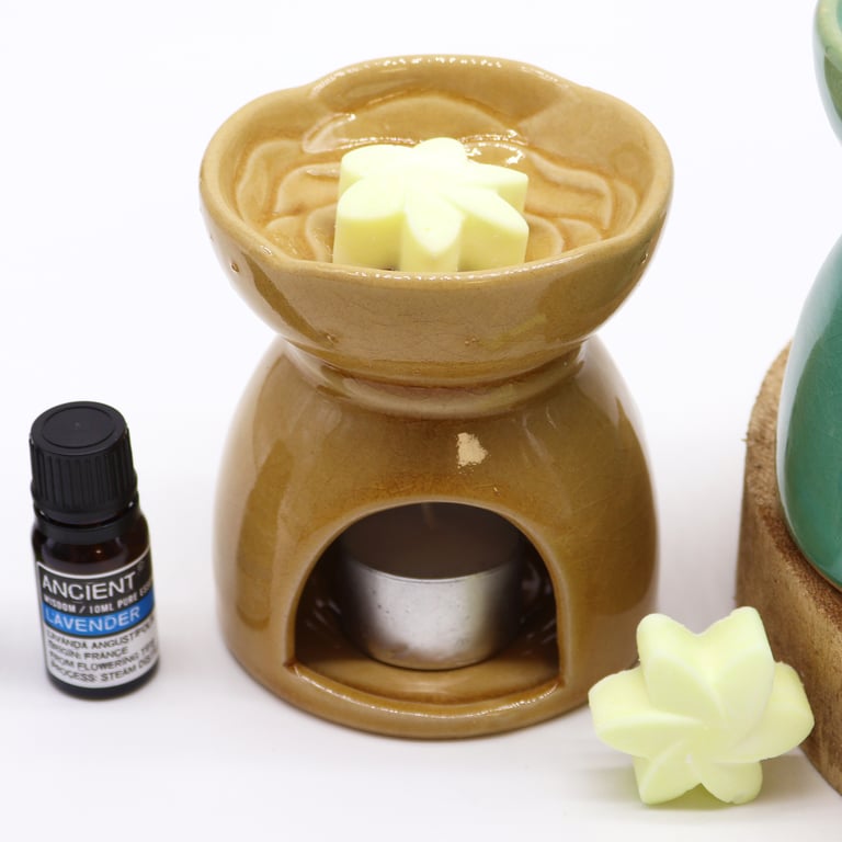 Tree of Life Oil Burner - Honey Scented Essential Oil Diffuser for Natural Home Fragrance