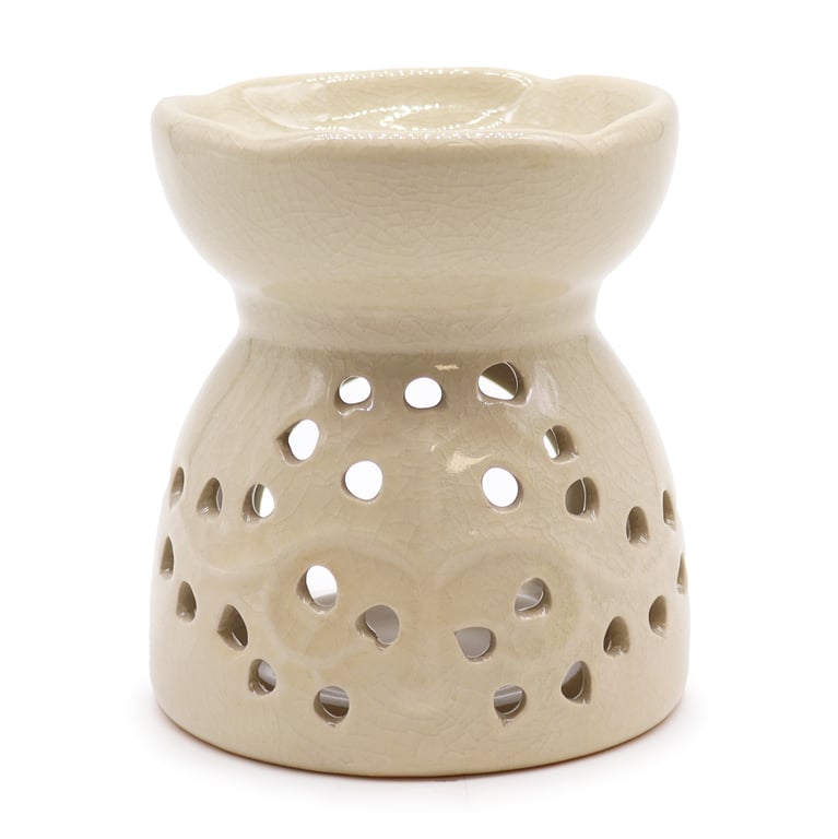 Tree of Life Oil Burner - Elegant Ivory Essential Oil Diffuser for Natural Home Scents and Interior Design
