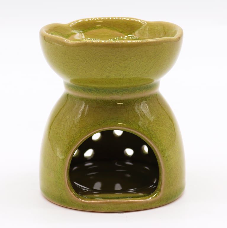 Tree of Life Oil Burner - Lime Essential Oil Diffuser for Natural Home Fragrance Aromatherapy Lamp