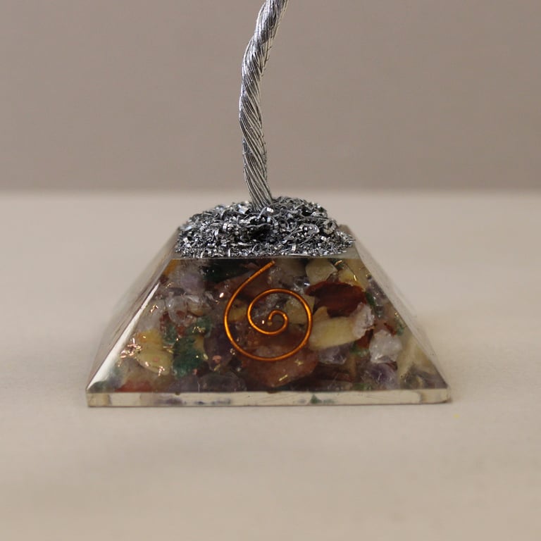 80-Stone Gemstone Tree (Multi) with Organite Base - Premium Quality