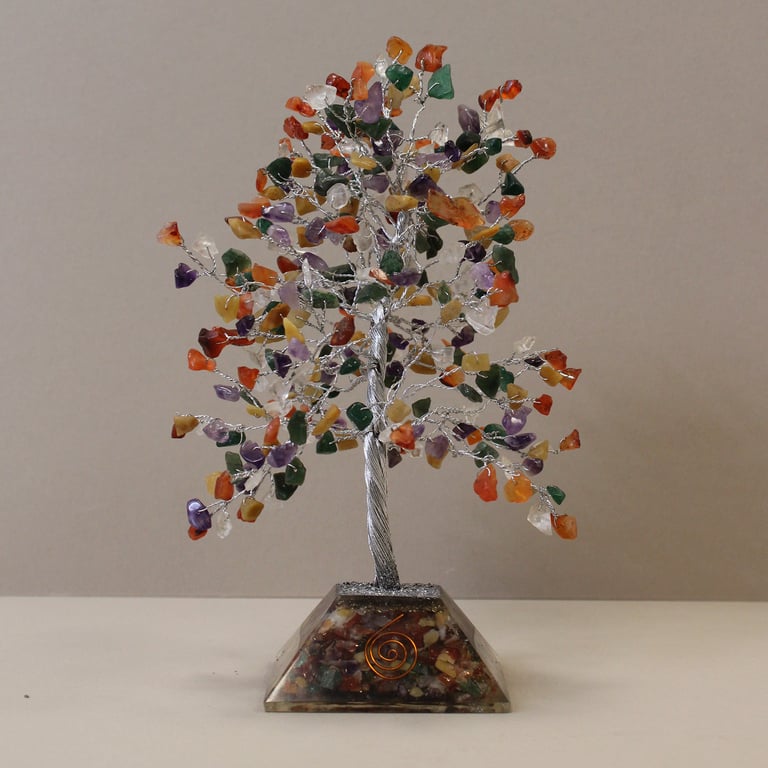 320 Stone Gemstone Tree (Multi) with Organite Base