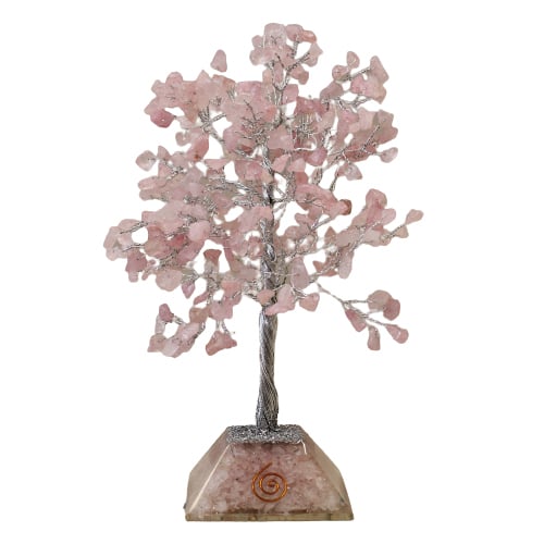 Rose Quartz Gemstone Tree (320 Stones) with Organite Base