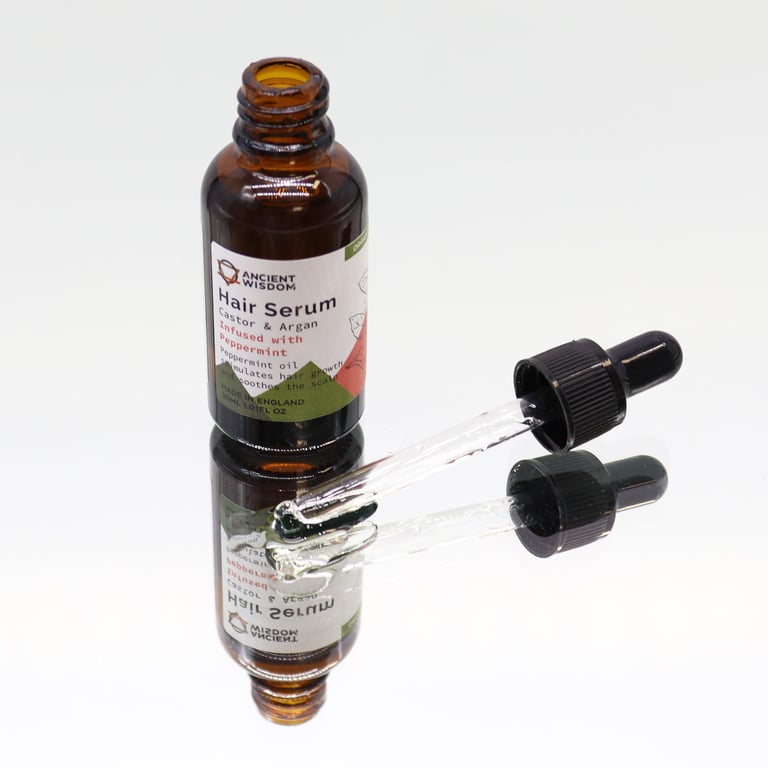 Organic Peppermint Hair Growth Serum - 30ml Natural Moisturizer for Healthy Locks