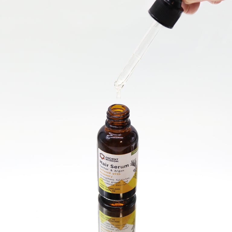Organic Rosemary Hair Serum 30ml - Natural Hair Treatment and Care Solution