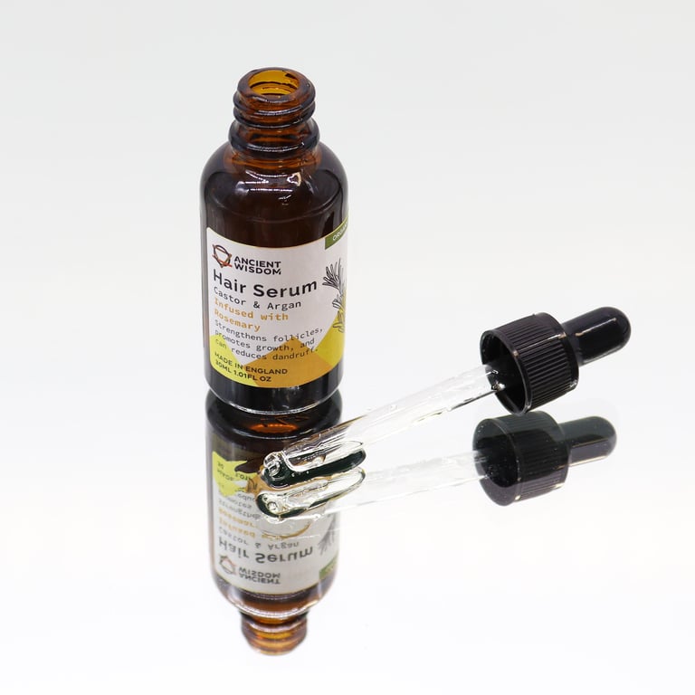 Organic Rosemary Hair Serum 30ml - Natural Hair Treatment and Care Solution