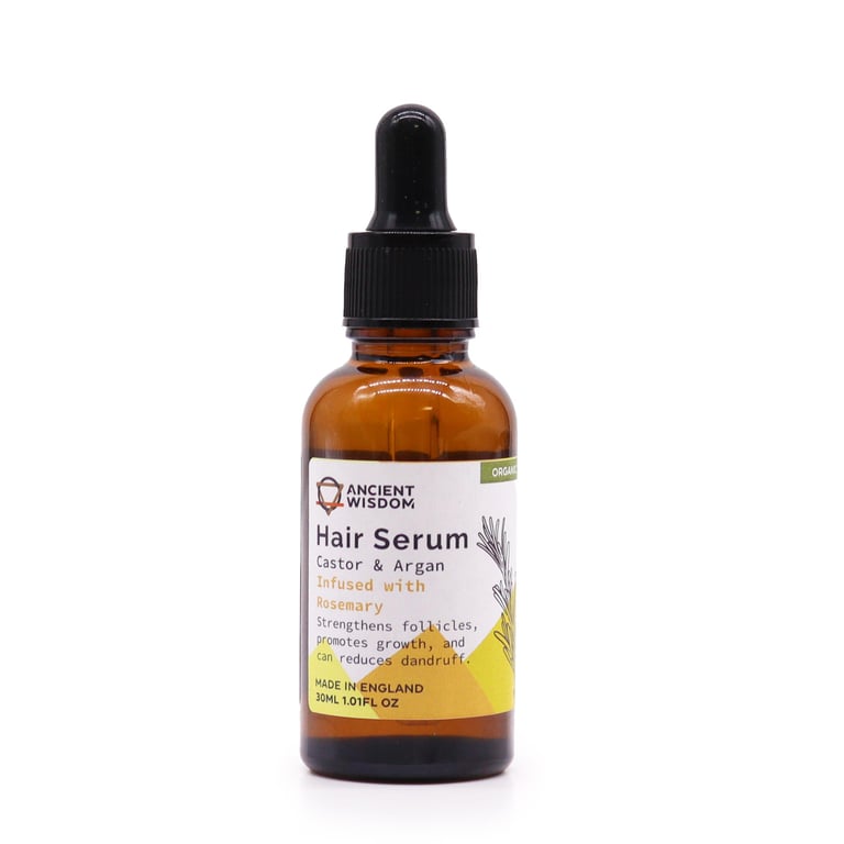 Organic Rosemary Hair Serum 30ml - Natural Hair Treatment and Care Solution