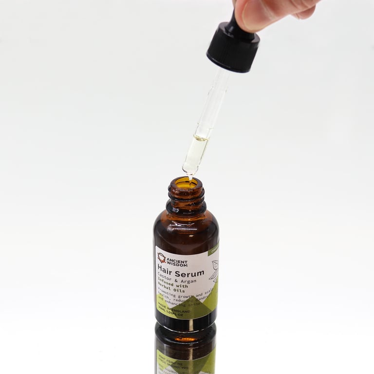 Organic Herbal Hair Serum 30ml - Natural Treatment for Healthy Scalp and Hair Growth