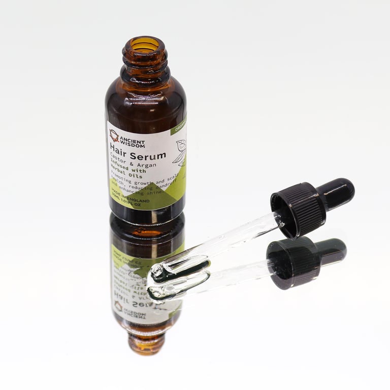 Organic Herbal Hair Serum 30ml - Natural Treatment for Healthy Scalp and Hair Growth