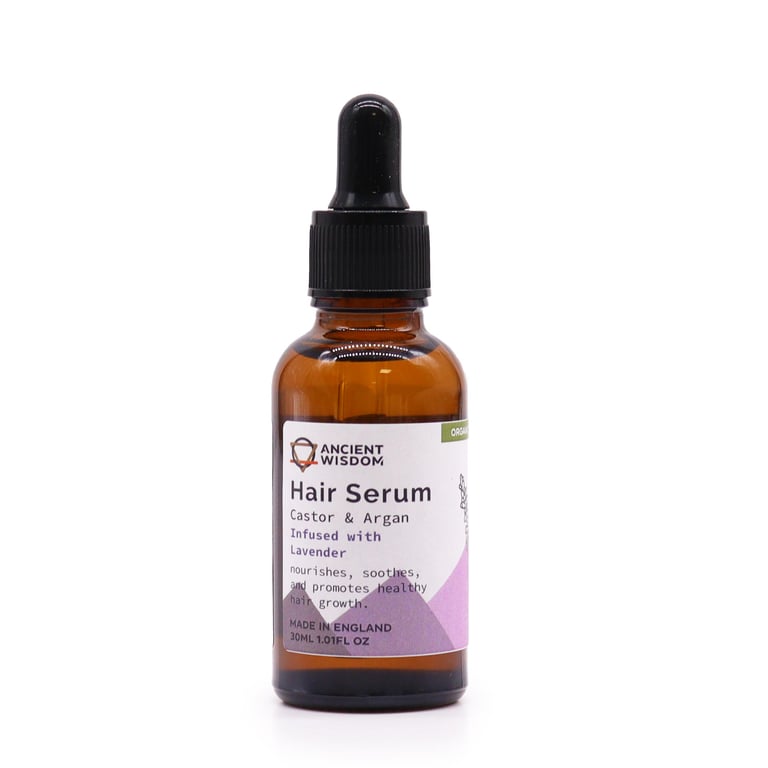 Organic Lavender Hair Serum 30ml - Natural Scalp Treatment & Care