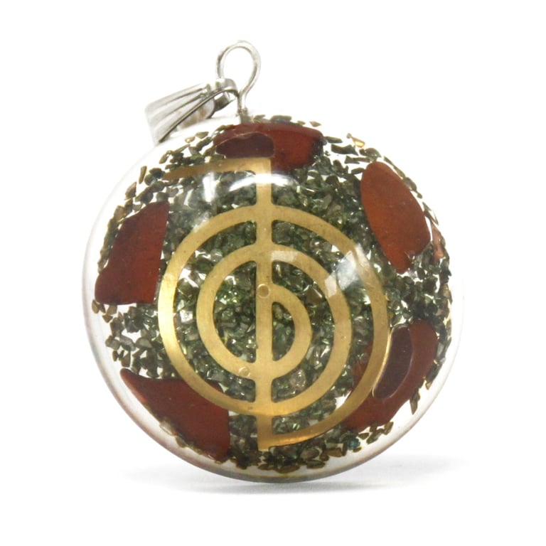 Orgonite Power Pendant - Natural Energy Healing Dome for Home Decor and Crystal Therapy