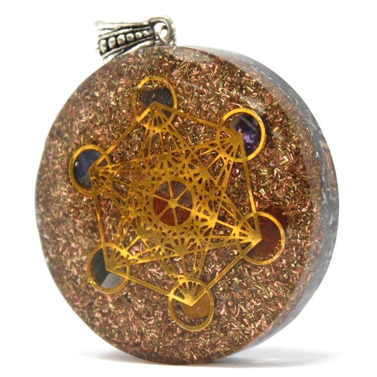 Large Orgonite Power Pendant - Multi Chakra Energy Balancer