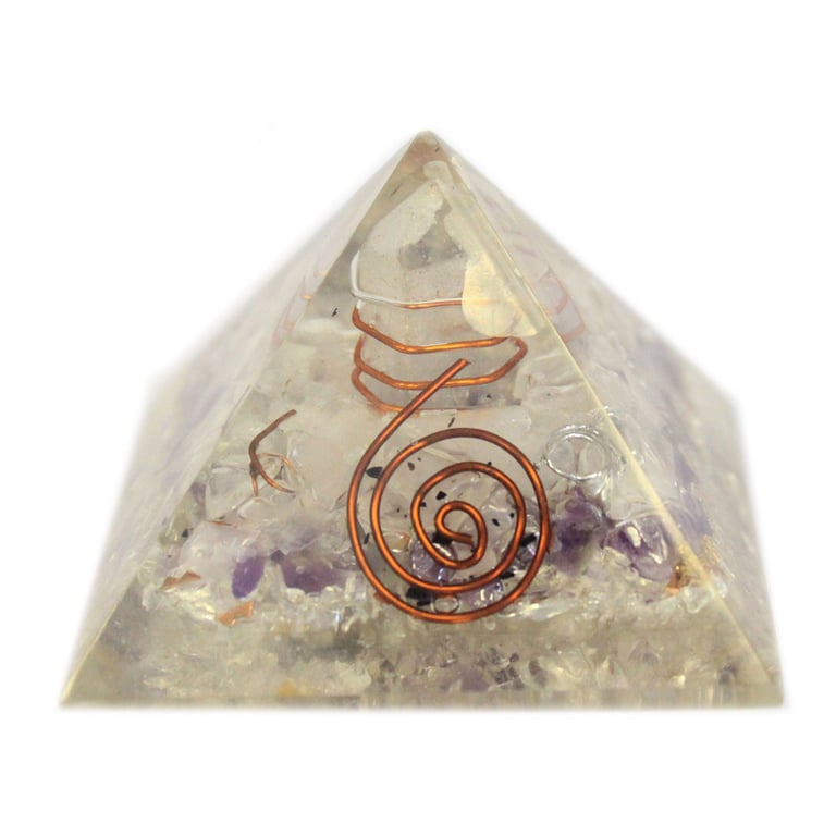 55mm Gemchip Orgonite Pyramid with Copper - Meditation Aid by Unspecified Brand