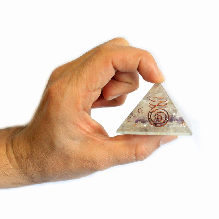 55mm Gemchip Orgonite Pyramid with Copper - Meditation Aid by Unspecified Brand
