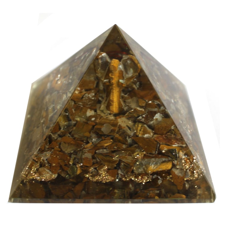 70mm Orgonite Pyramid Angel - Lrg Crystal Healing Energy Booster