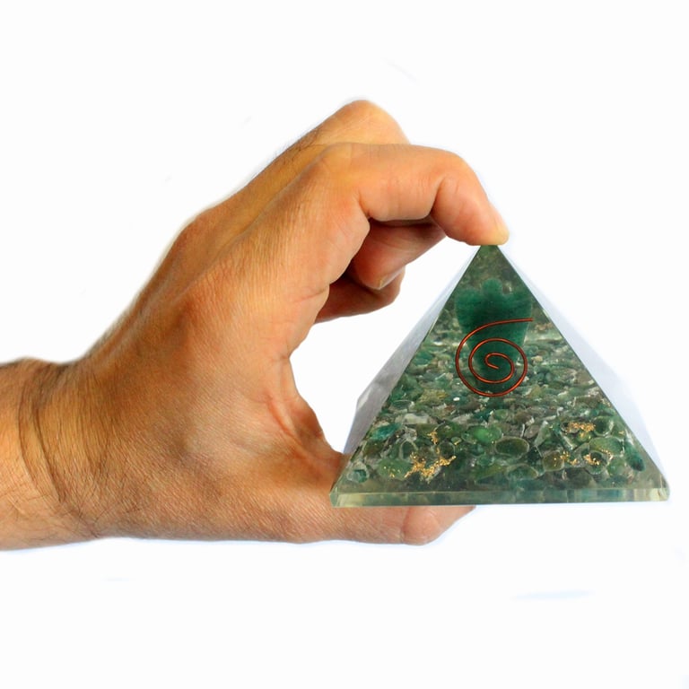 70mm Orgonite Pyramid Angel - Lrg Crystal Healing Energy Booster